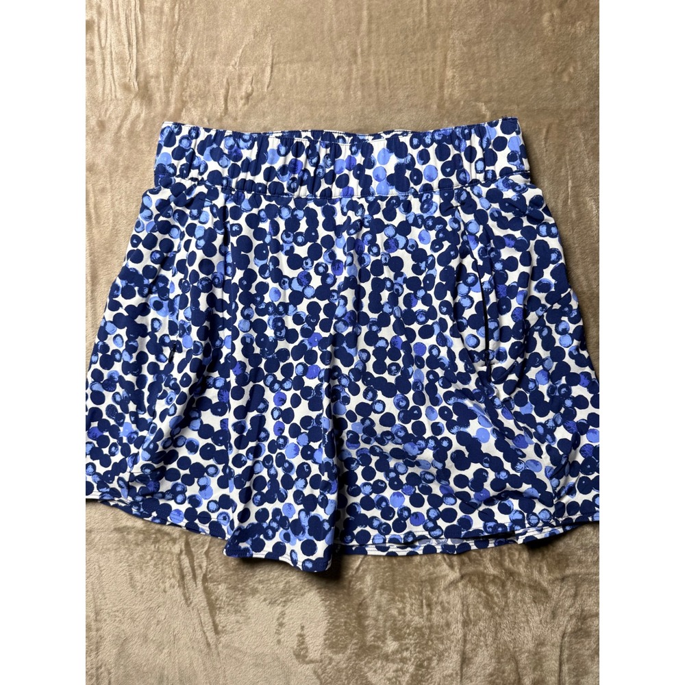 T by Talbots Blue Print Active Skirt Womens Petite P Small Elastic Waist Gym